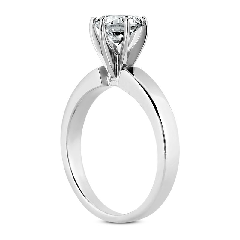 Thumbnail: Ladies 14KT White Gold Platinum Solitaires Engagement Ring ENR312