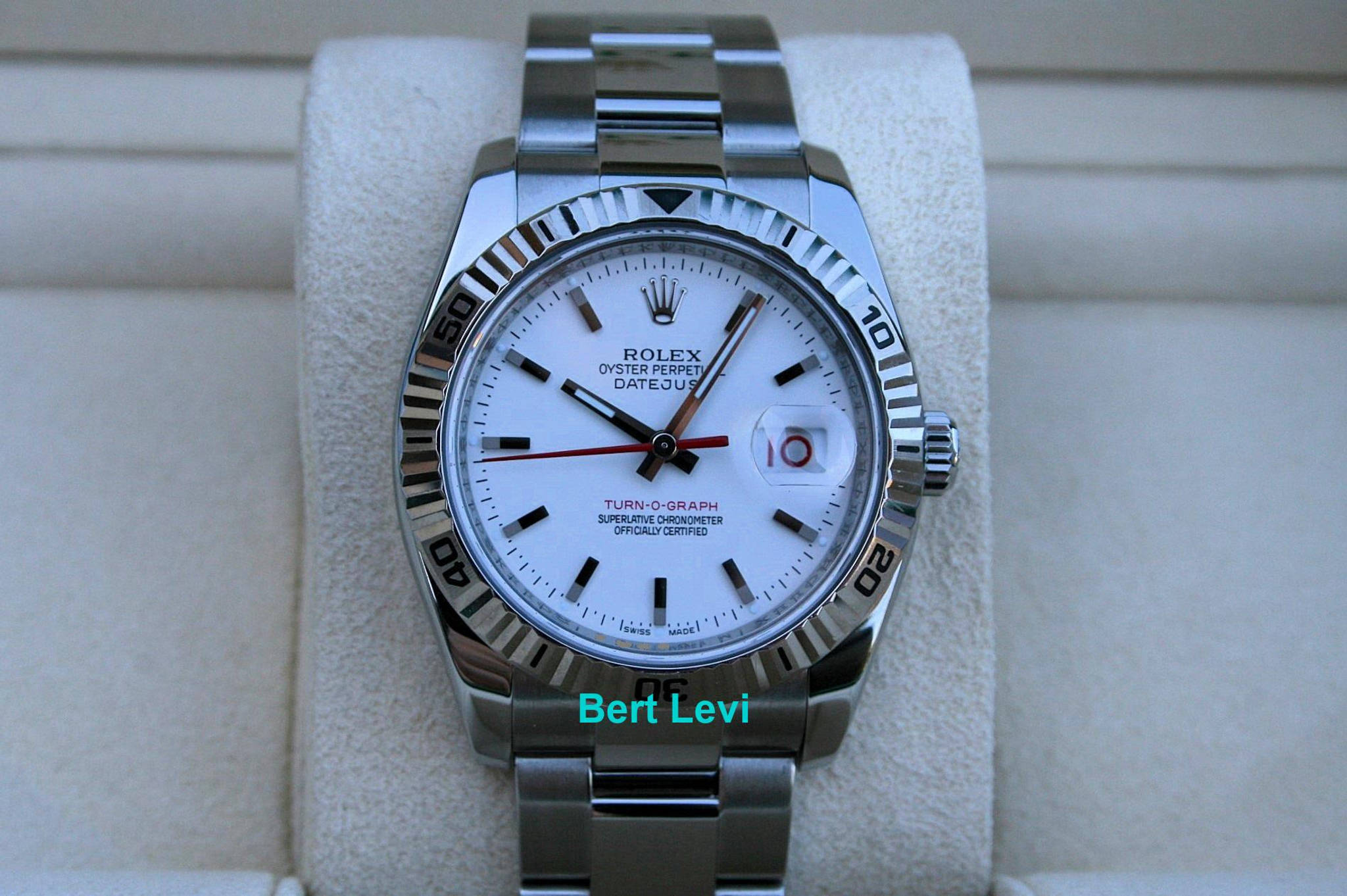 ROLEX 116264 TURN-O-GRAPH WATCH WHITE DIAL