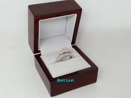 1.62 ct 14K White Gold Round Diamond Wedding Halo Engagement Wedding Ring Set