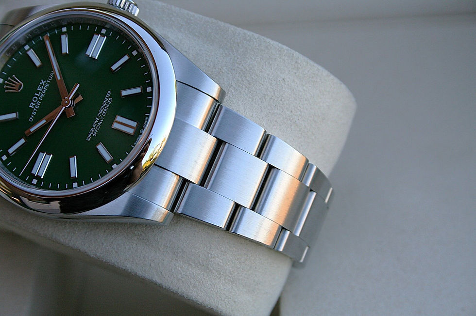 Thumbnail: ROLEX 124300 OYSTER PERPETUAL WATCH GREEN DIAL