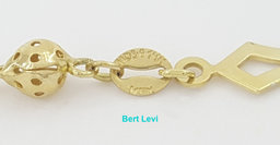 Crucifix Rosary 14k Yellow Gold Bead Necklace 29" 14.5 gr