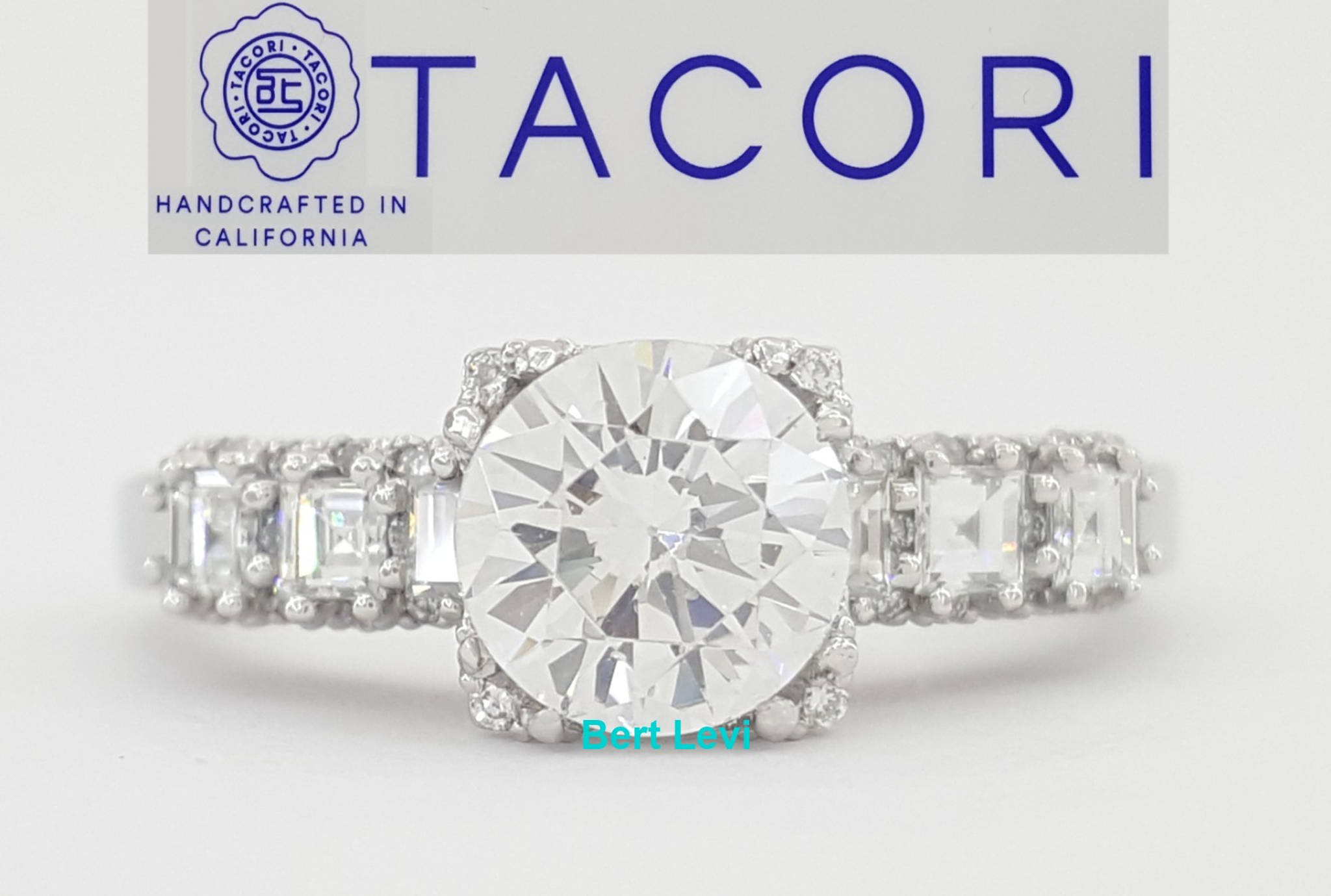 Tacori Platinum Diamond Semi-Mount Engagement Ring 0.52 ct Retail $5,570