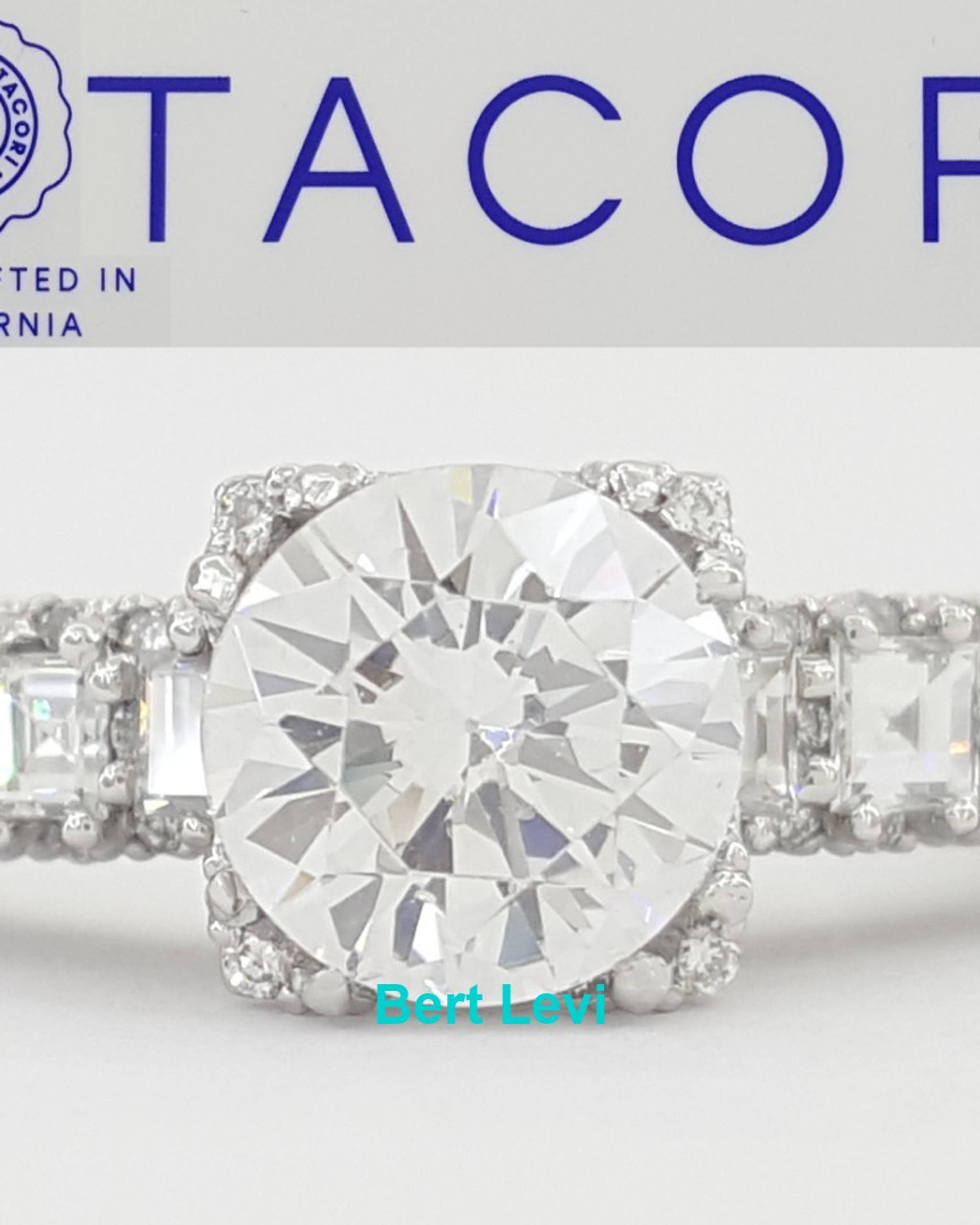 Tacori Platinum Diamond Semi-Mount Engagement Ring 0.52 ct Retail $5,570