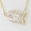 Thumbnail: Fish Cut Diamond Halo Necklace GIA 1.85 ct 14K Yellow Gold Retail $13,500