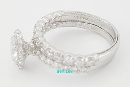 Verragio Renaissance 1.95 ct Oval Diamond Halo Engagement Ring Set 14k $12K