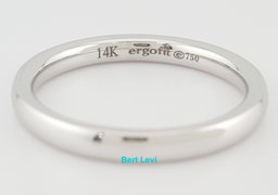 14K White Gold Comfort Fit Wedding Band Ring 3.1 Grams 2.5 mm Size 7