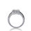 Thumbnail: Ladies 14KT White Gold Platinum Princess Diamond Halo Engagement Ring ENR2947