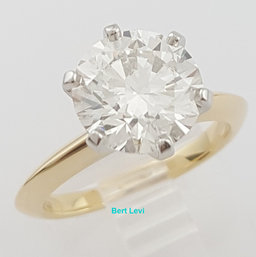 Tiffany & Co Round Diamond Solitaire Engagement Ring 3.07ct 18k & Plat Rtl $115K