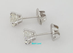 Natural Round Brilliant Cut Diamond Stud Earrings 1.62 ct GIA Retail $13K
