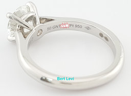 Cartier Solitaire 1895 Round Diamond Engagement Ring 1.32 ct Platinum Rtl $26K