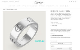 Cartier Love Classic Ring 18k White Gold 6mm 9 Grams Size 61 Retail $2,320