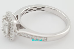 Cluster Diamond Halo Engagement Ring 0.5 ct 14k White Gold Retail $2,500