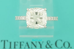 Tiffany & Co Novo Cushion Cut Diamond Engagement Ring 2.34 ct Retail $48.6K
