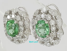 Paraiba Oval Tourmaline & Diamond Earrings 7.38 ct 18k White Gold GIA Rtl $25K