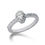 Thumbnail: Ladies 14KT White Gold Platinum Oval Cut Diamond Halo Engagement Ring ENR492
