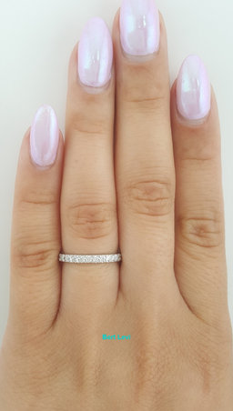 Tiffany & Co Novo Half Circle Diamond Wedding Band Ring 0.25 ct Platinum $3,400