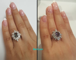 Brazil Alexandrite Marquise Diamond Platinum Ballerina Ring 3.53 ct Retail $50K