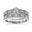 Thumbnail: Ladies 14KT White Gold Platinum Solitaire Engagement Set ENS3515-A