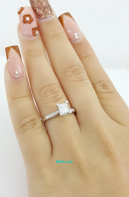 Tacori Simply Princess Cut Diamond Engagement Ring Platinum 0.8 ct GIA Rt $7,150
