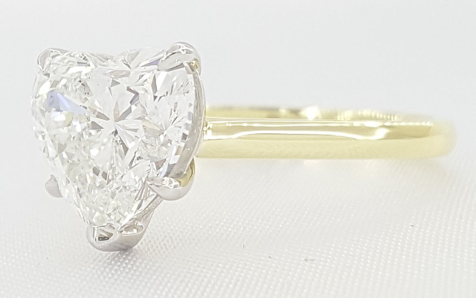 Thumbnail: Heart Diamond Solitaire Engagement Ring 3.12 ct 18k Gold & Platinum Retail $75K