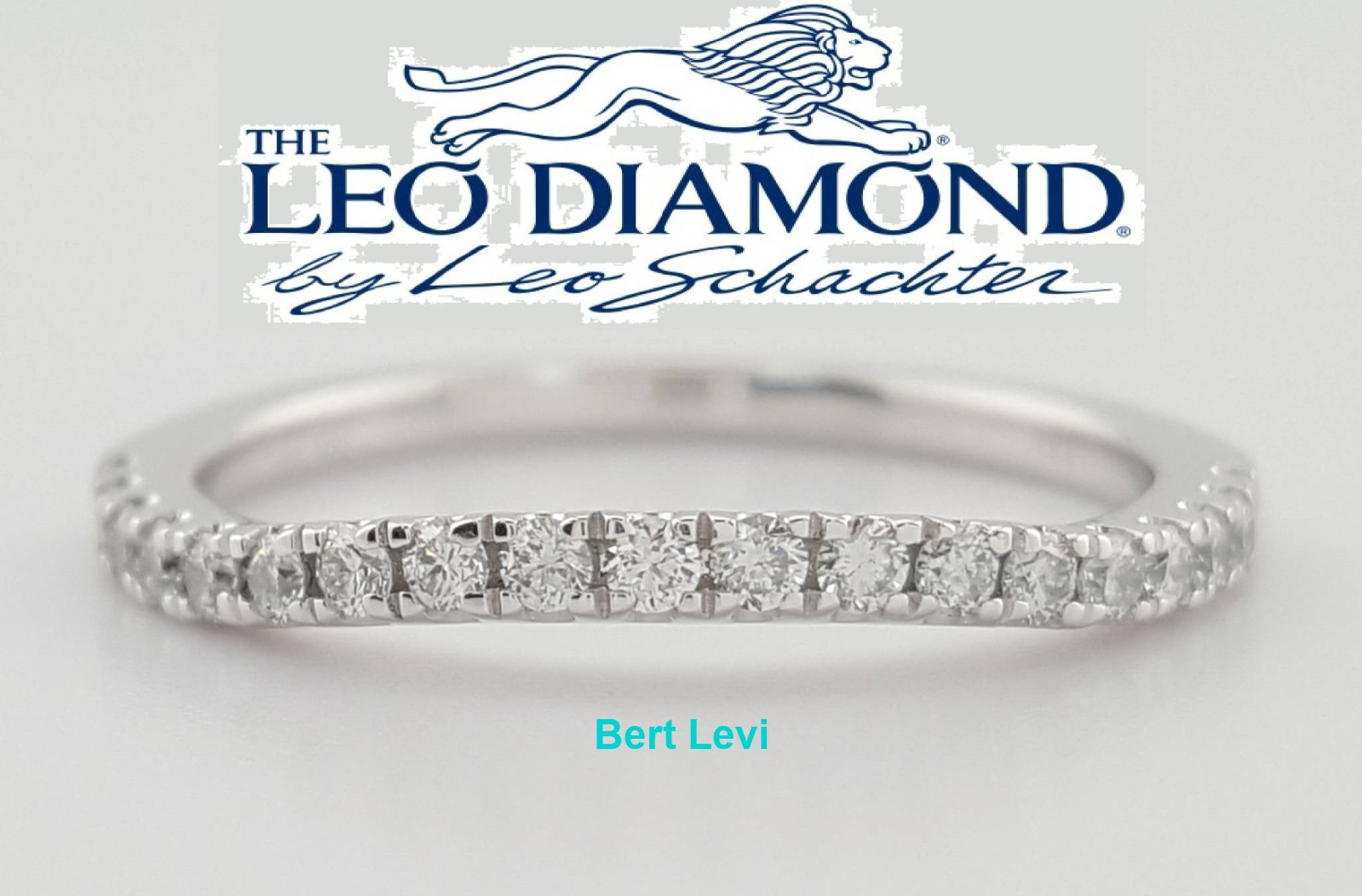 The Leo Prisma Diamond Slight Curve Half Wedding Band 0.25 ct 14k White Gold