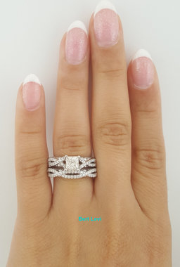 Verragio Venetian-5003 Princess Cut Diamond Engagement Ring Set 1.55 ct $14.5K