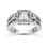 Thumbnail: Ladies 14KT White Gold Platinum Princess Diamond Halo Engagement Ring ENR8449
