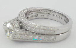 Hearts & Arrows Round Cut Diamond Engagement Wedding Ring Set 2.35 ct Rtl $13.5k