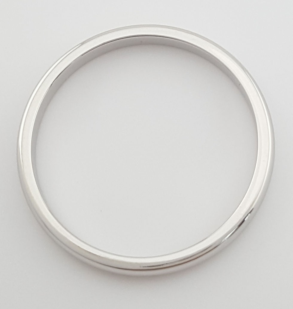 Thumbnail: Platinum Wedding Band Ring 2.2 mm 3.2 grams Size 7.5