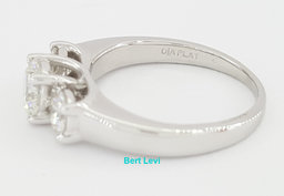 Round Brilliant Diamond 1 ct Three 3-Stone Platinum Engagement Ring