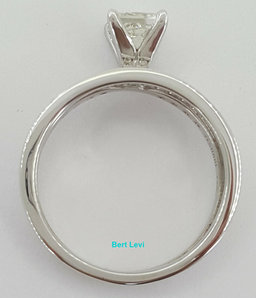 1.33 ct 14K White Gold Princess Diamond Engagement Ring Wedding Set Rtl $7000