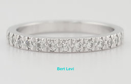 Tiffany & Co Novo Half Circle Diamond Wedding Band Ring 0.25 ct Platinum $3,400