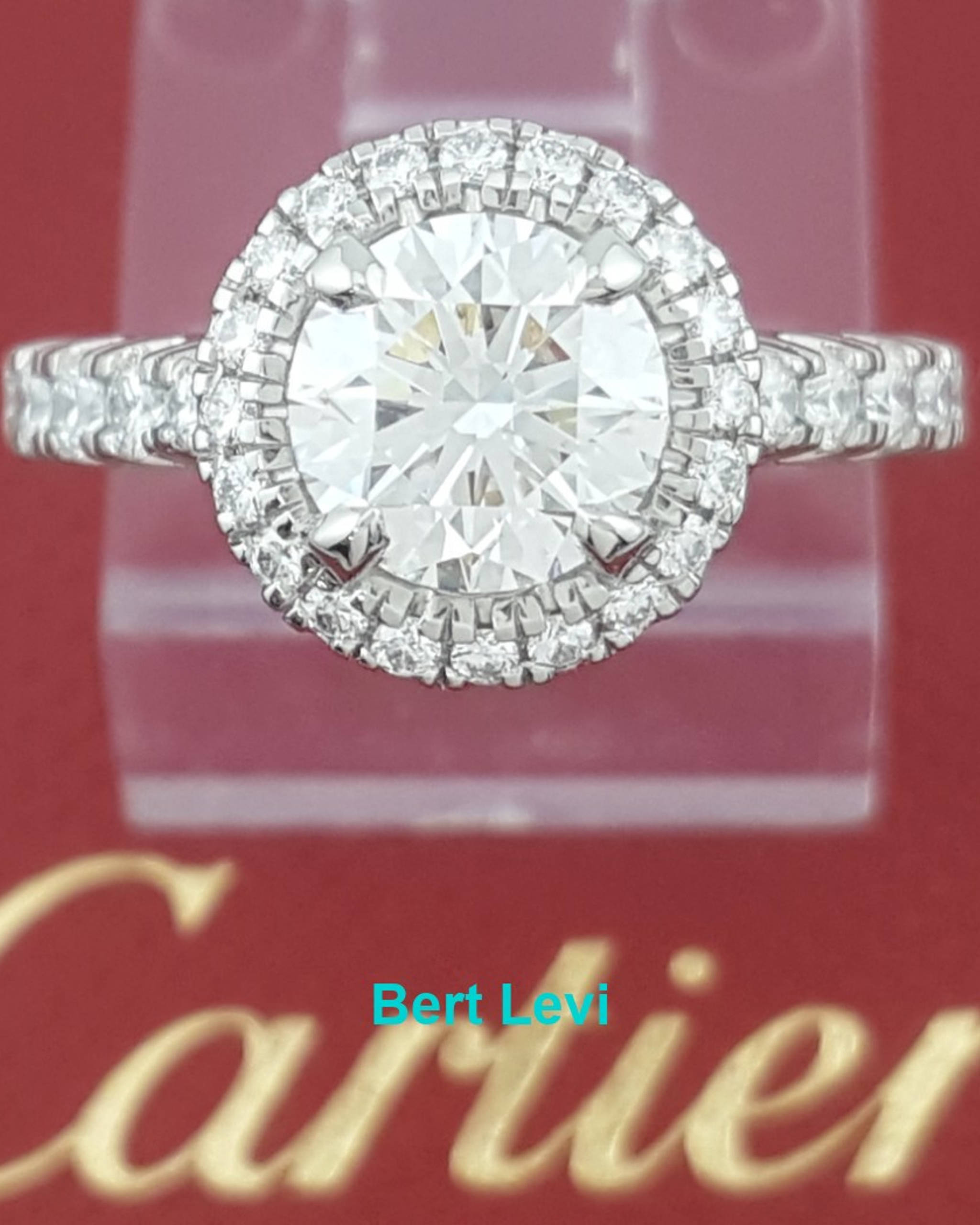 Cartier Destinee Round Diamond Engagement Ring 1.54 ct Platinum Retail $35K