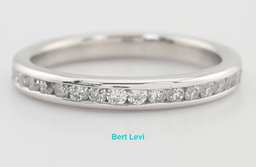 Round Diamond Eternity Channel Set Wedding Ring 0.65 ct 2.7 mm Platinum
