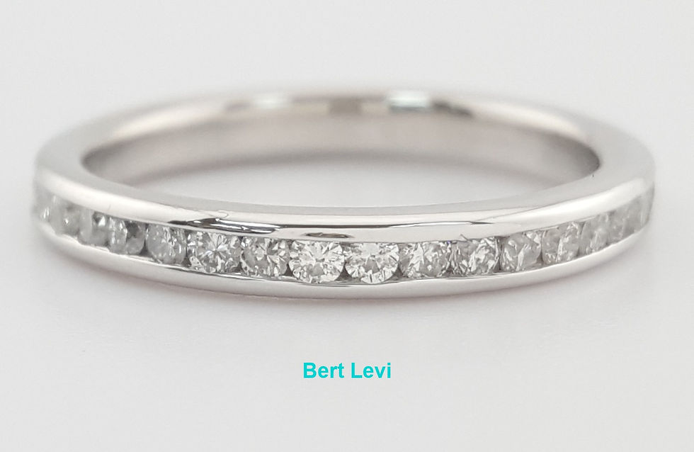 Thumbnail: Round Diamond Eternity Channel Set Wedding Ring 0.65 ct 2.7 mm Platinum