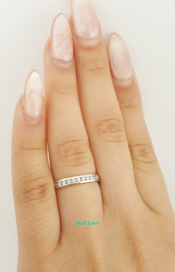 Round Diamond Channel Set 14k Wedding Band Ring 0.2 ct 2.8 mm