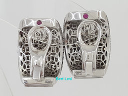 Roberto Coin Fantasia Pave Diamond Earrings 10.82 ct 27.4 Grams 18K WG X-Large