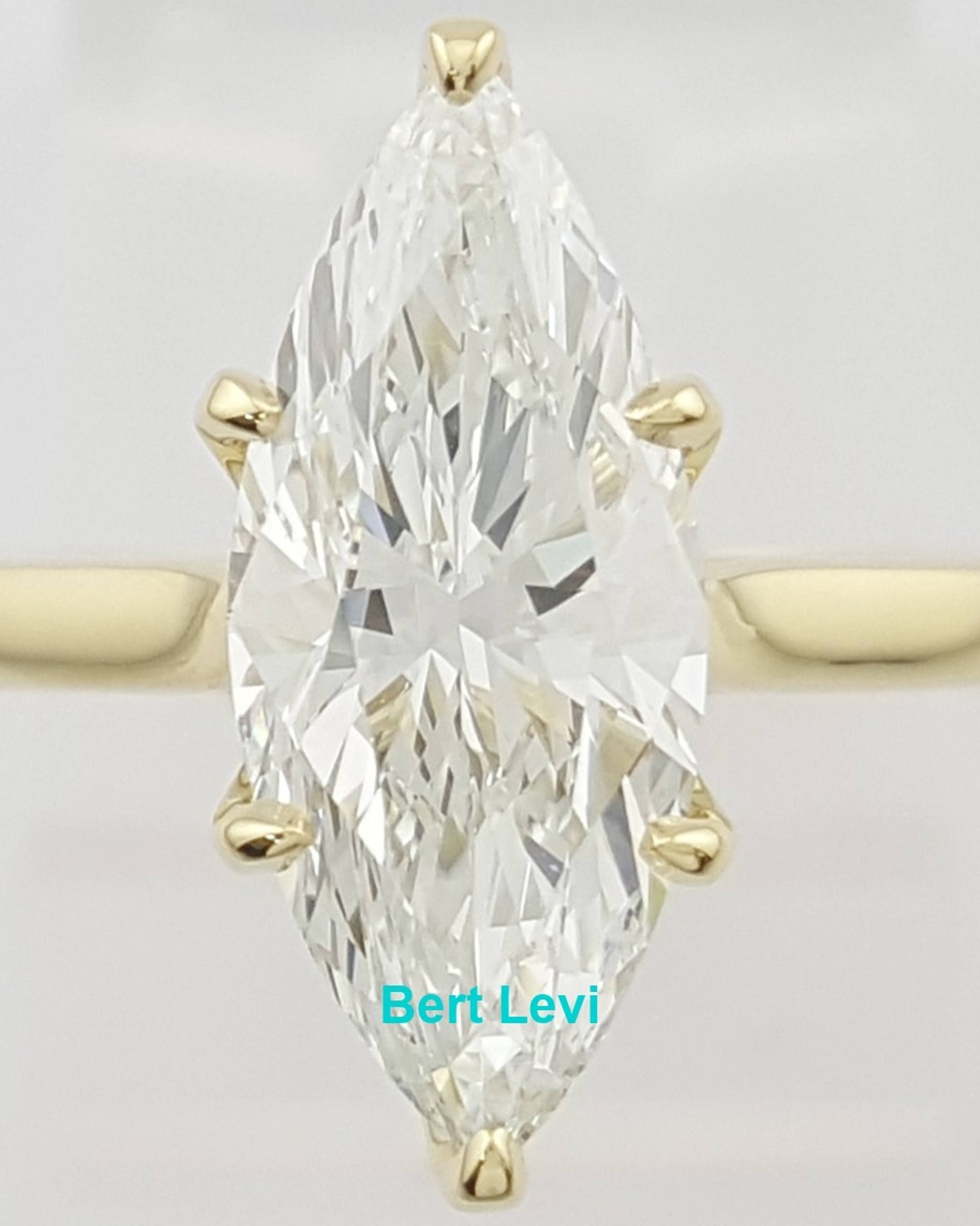 Marquise Diamond Solitaire Engagement Ring 18k Yellow Gold 2.19ct GIA Rtl $55K