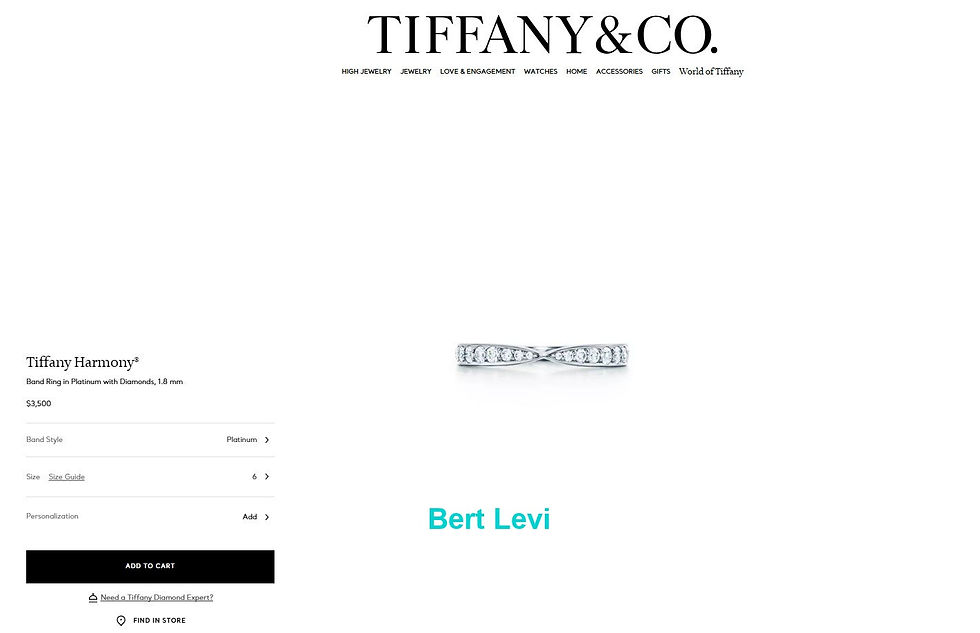 Thumbnail: Tiffany & Co Harmony Diamond Wedding Band Platinum 2.5 mm 0.23 ct Retail $3,500