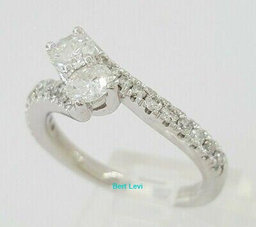 Ever Us Two-Stone 0.75 ct 14K White Gold Round Brilliant Diamond Engagement Ring