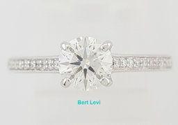 Jeff Cooper Round Brilliant Diamond Engagement Ring 0.87 ct 14K White Gold