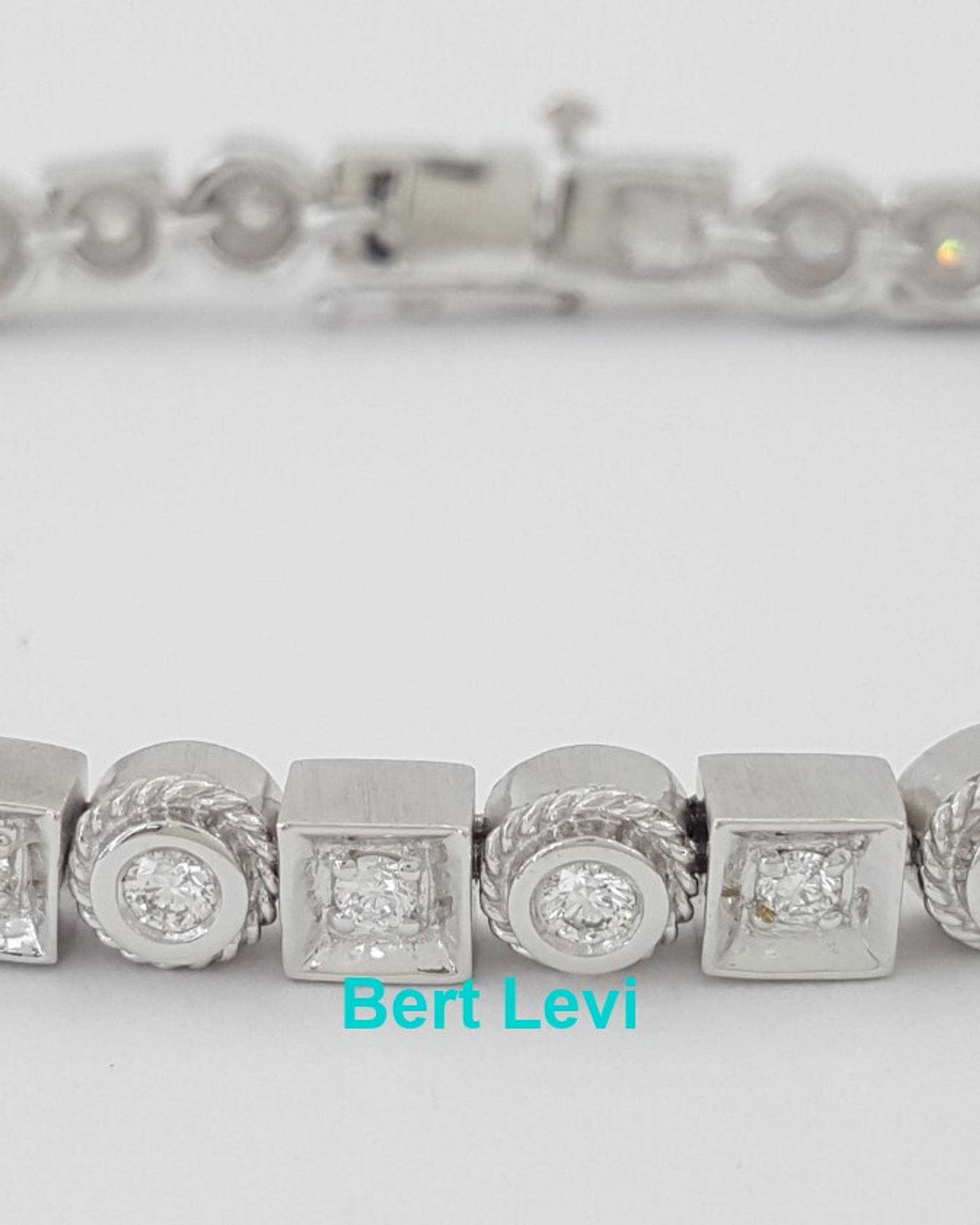 Penny Perville Classis Diamond Tennis Bracelet 1.7 ct 29.3 Grams 18K White Gold