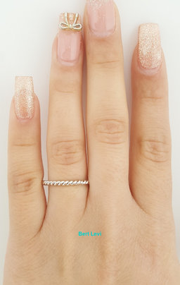 Danhov Eleganza ZB100 Braided Wedding Band Ring 18k White Gold 2 mm Rt $2,000