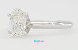 Oval Cut Diamond Solitaire Engagement Ring 0.87 ct 14k White Gold Retail $5.5K