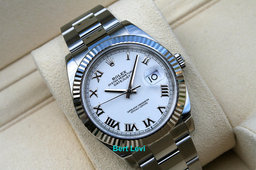 ROLEX 126334 DATEJUST 41MM WATCH WHITE ROMAN DIAL OYSTER