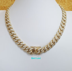 Cuban Diamond Chain Necklace 20 ct 340.6 Grams 22" 10K Yellow Gold 16mm Rtl $80K