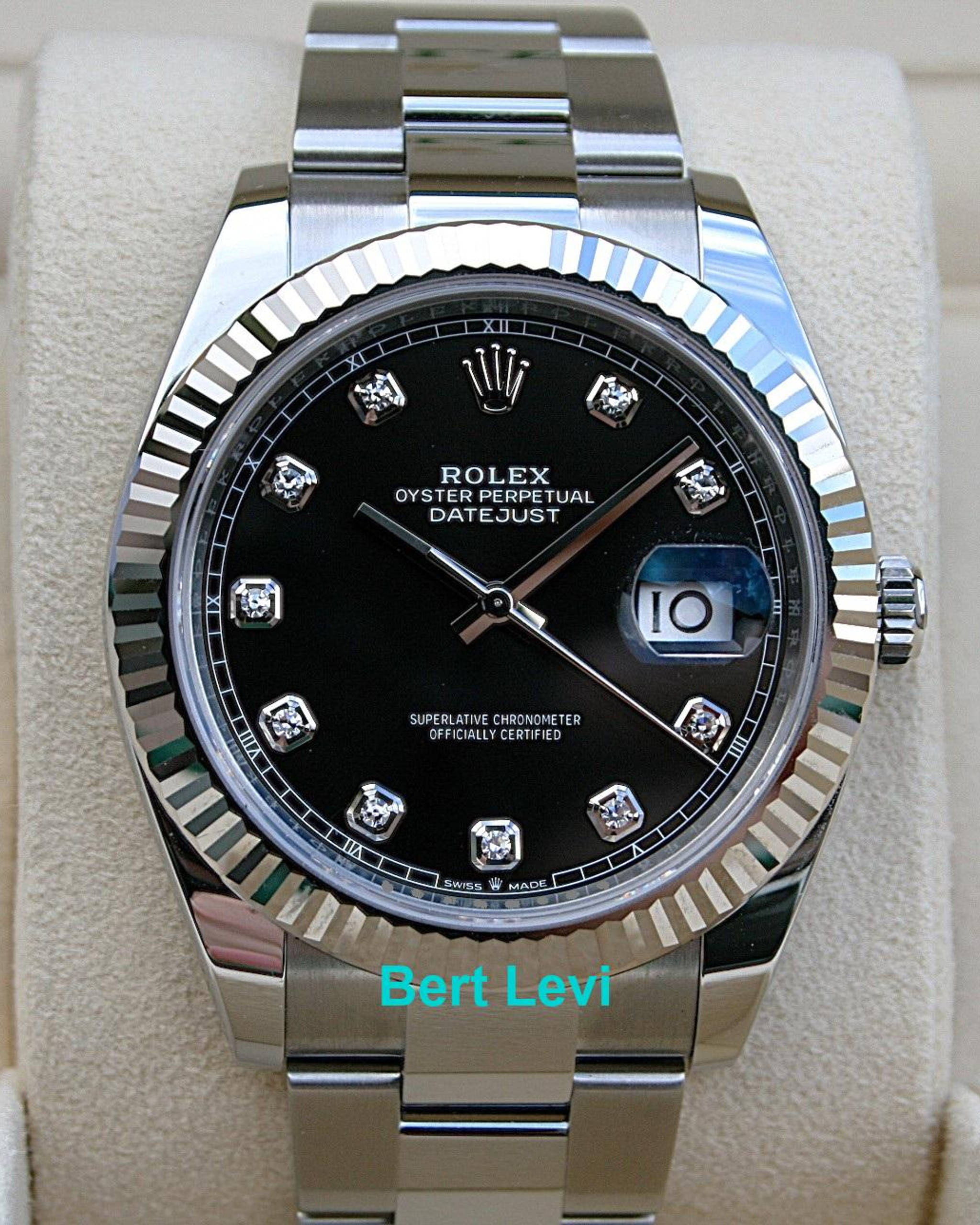 ROLEX 126334 DATEJUST 41MM WACH BLACK DIAMOND DIAL NIB