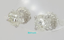 Natural Round Brilliant Cut Diamond Stud Earrings 1.62 ct GIA Retail $13K