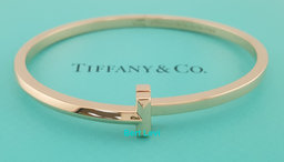 Tiffany & Co. T T1 18K Rose Gold Bangle Bracelet Medium 20.5 Grams Rtl $6,950