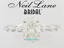 Neil Lane Oval Hidden Halo Engagement Ring 1.62 ct 14k White Gold Retail $8,999